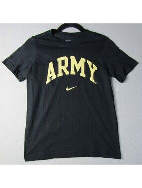 NWT Nike NCAA ARMY Black Cotton Arch Logo T-Shirt Youth's M Black